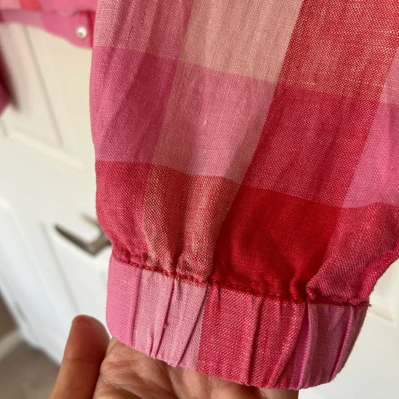 Olsen Plaid Pink and Red Jacket - Picture 6 of 6